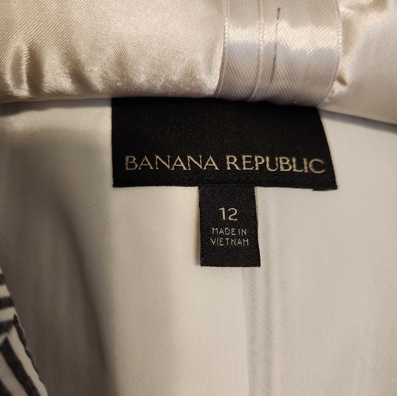 Banana Republic gray and cream women's double-breasted blazer size 12 - Picture 7 of 14